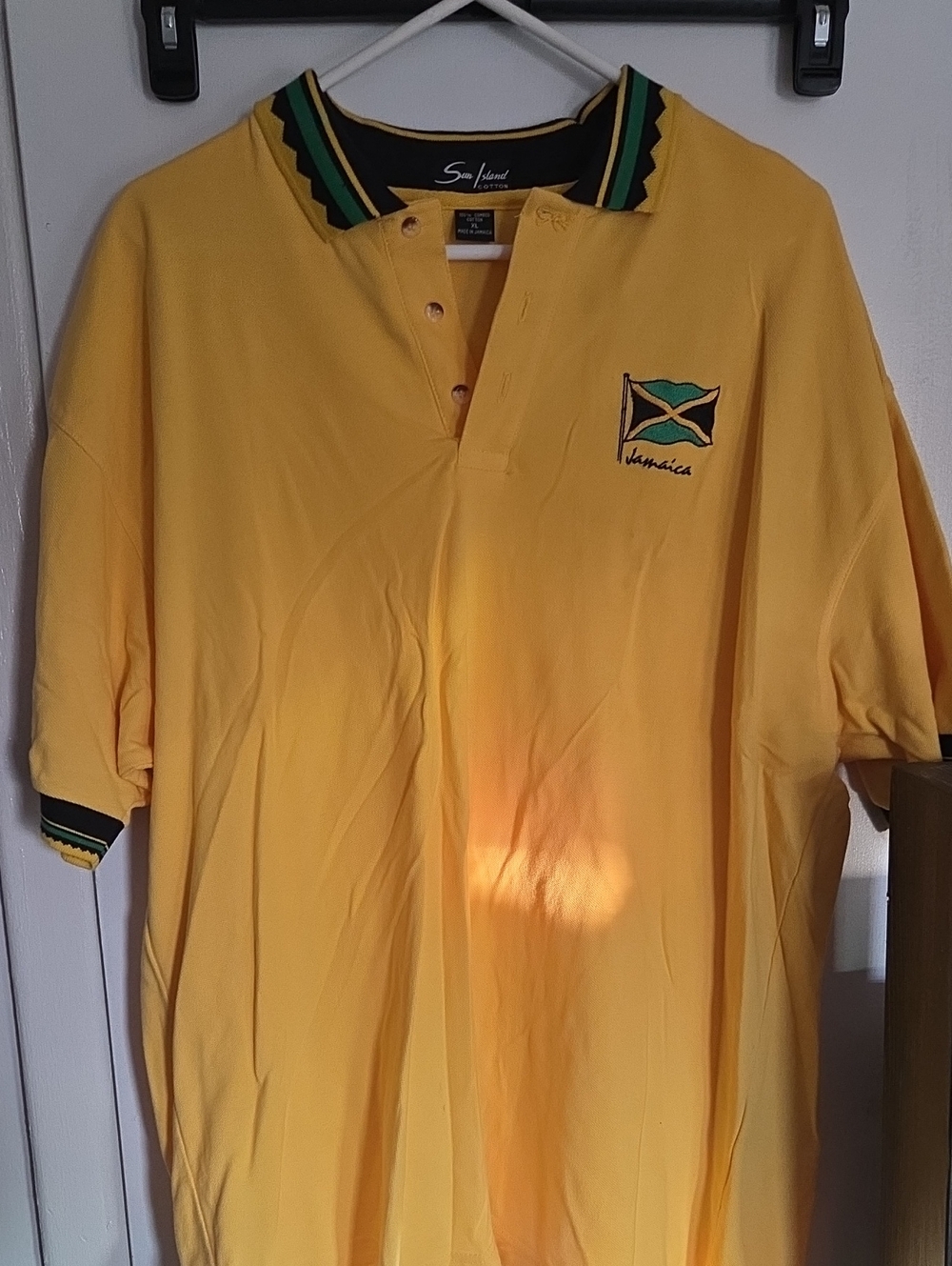 Yellow Jamaica Flag Polo Shirt
